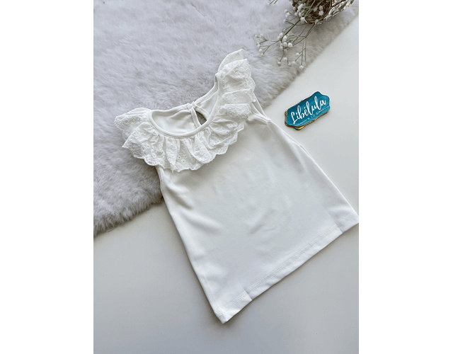 Poleras algodón encajes 