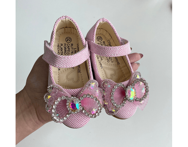 Zapatillas charol cristales 