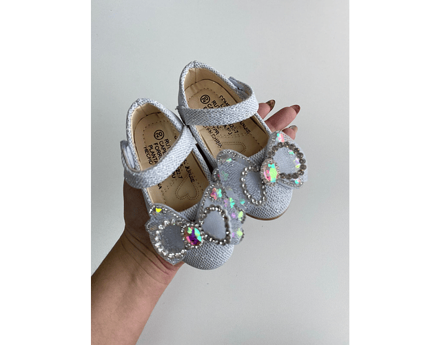Zapatillas charol cristales 