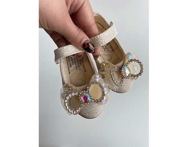 Zapatillas charol cristales 