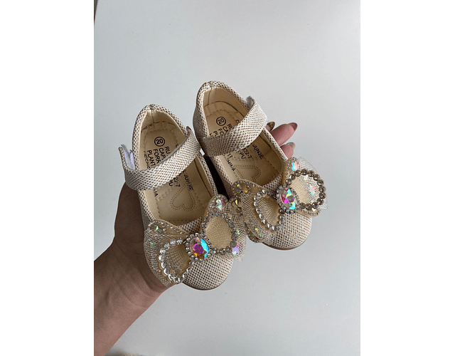 Zapatillas charol cristales 