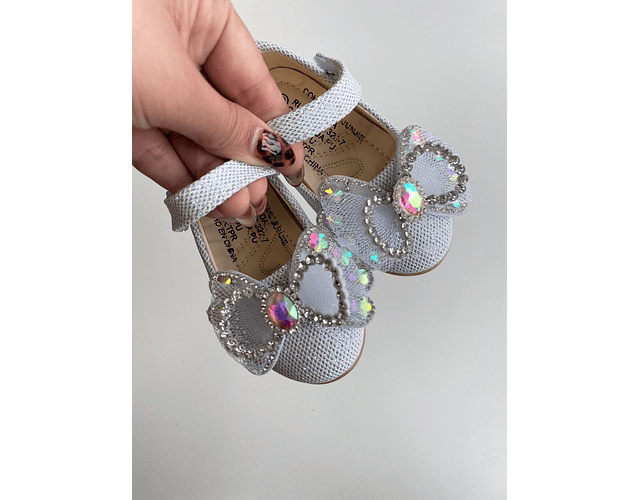 Zapatillas charol cristales 