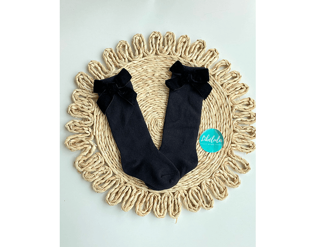 Calcetas lazo terciopelo 