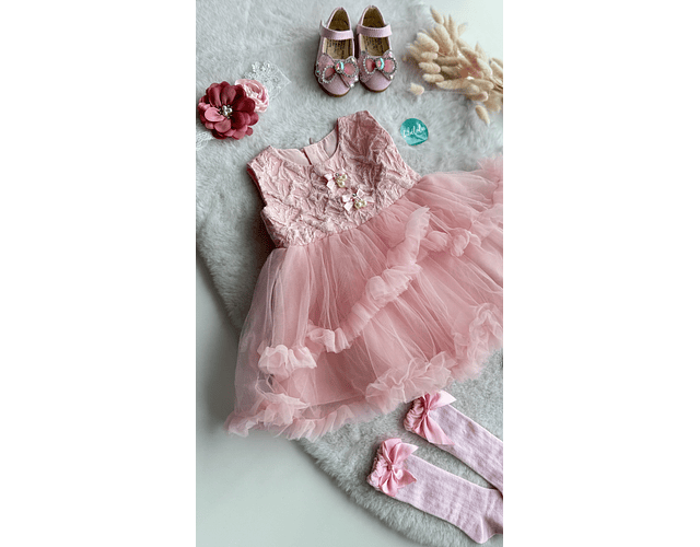 Vestido Gala Zoe rosado 