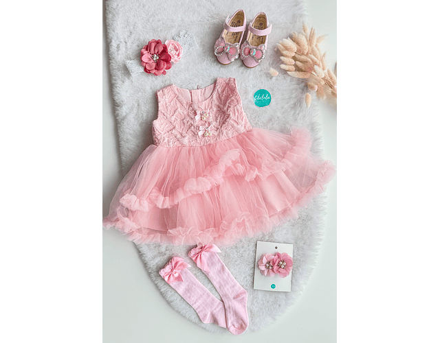 Vestido Gala Zoe rosado 