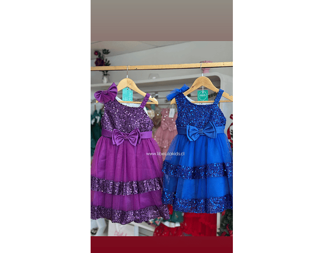 Vestido lujo Lucia azul 