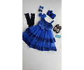 Vestido lujo Lucia azul 
