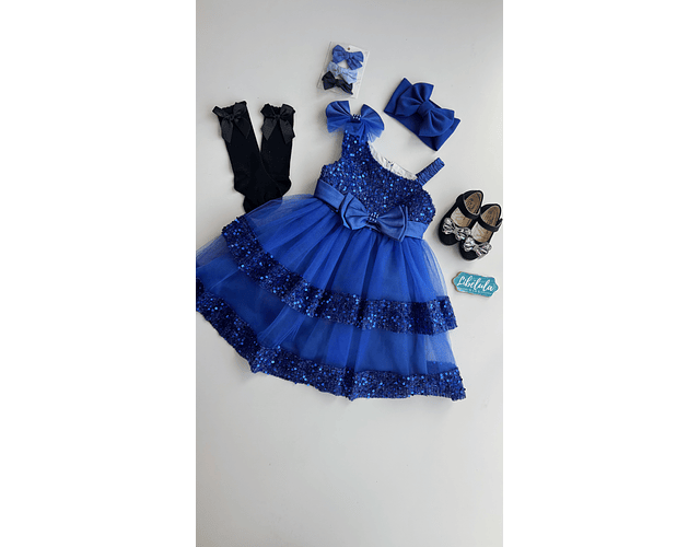 Vestido lujo Lucia azul 