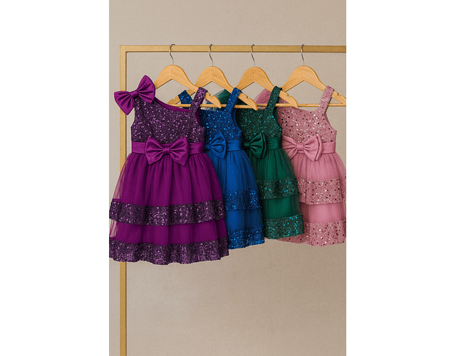 Vestido lujo Lucia azul 