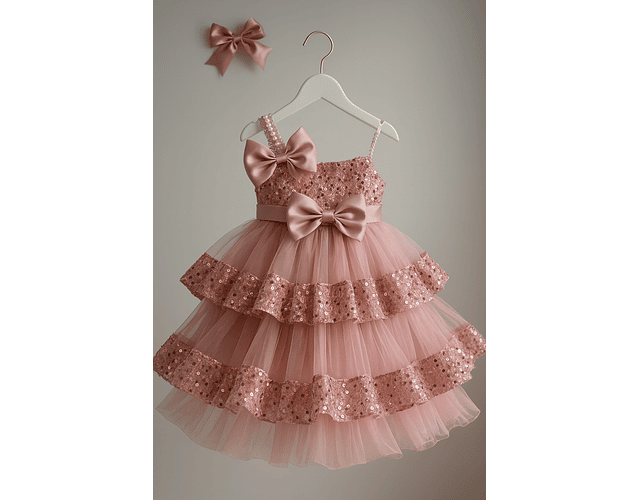 Vestido lujo Lucia palo de rosa 