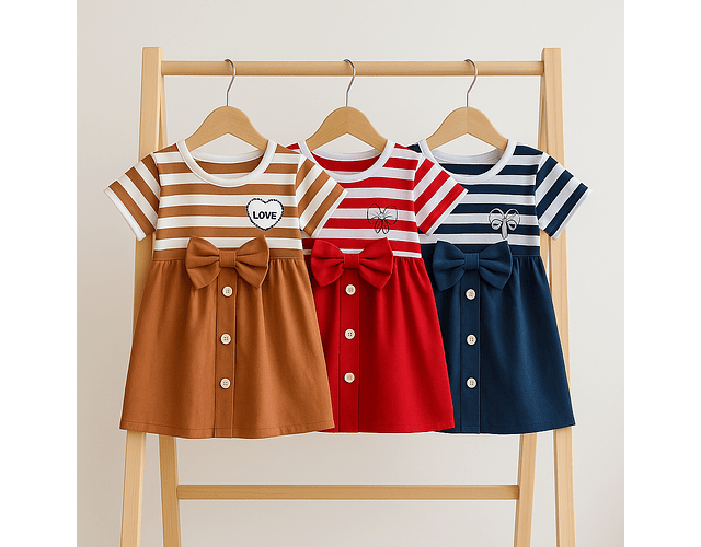 Vestido rayas algodón 