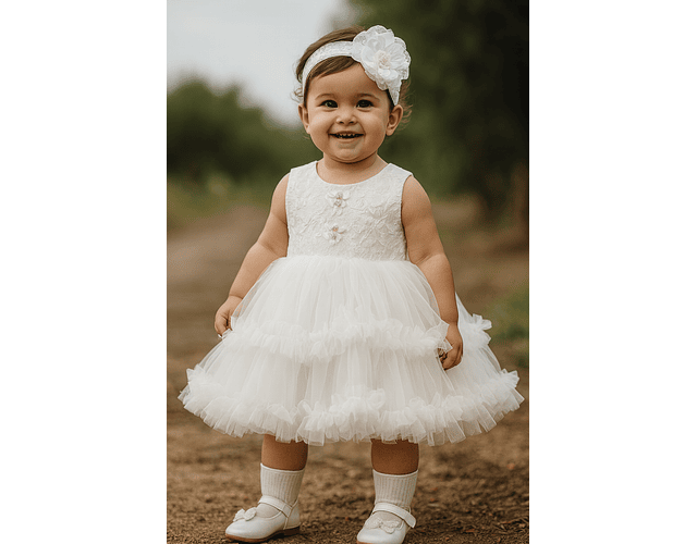 Vestido Gala Zoe blanco 