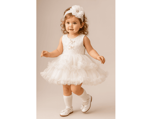 Vestido Gala Zoe blanco 