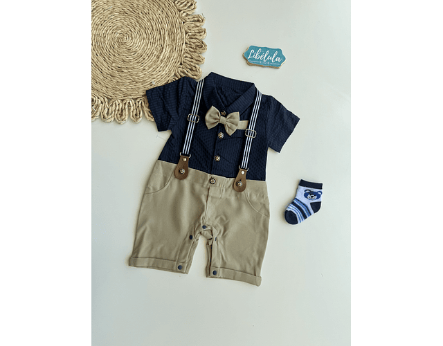 Enterito niño azul y nude 