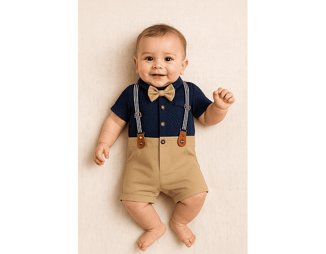 Enterito niño azul y nude 