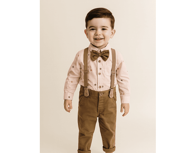 Conjunto niño camisa pantalón y suspensores 
