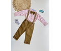Conjunto niño camisa pantalón y suspensores 