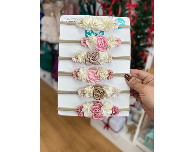 Diadema flores bebé 