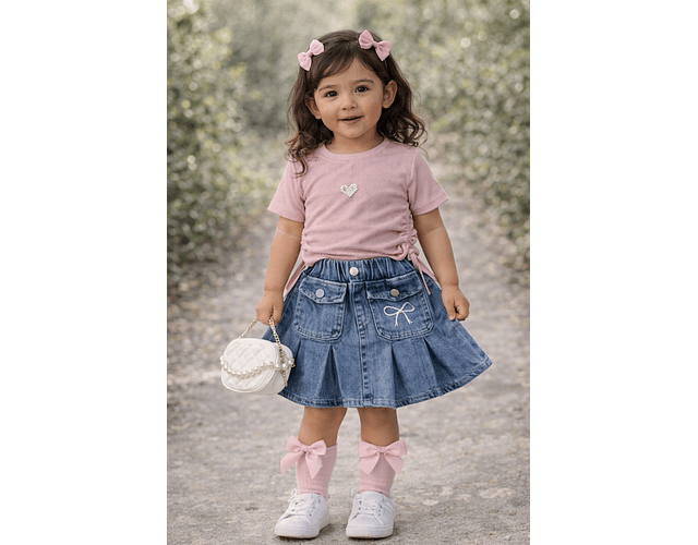 Poleras algodón corazón 