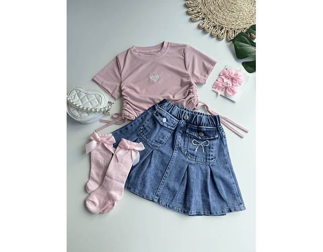 Poleras algodón corazón 