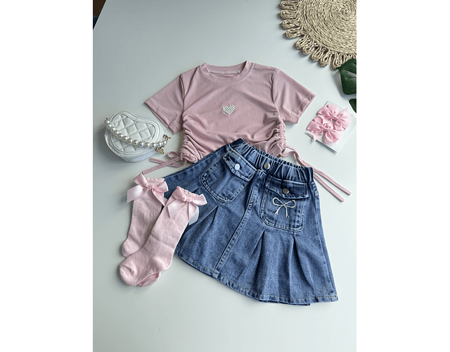 Poleras algodón corazón 