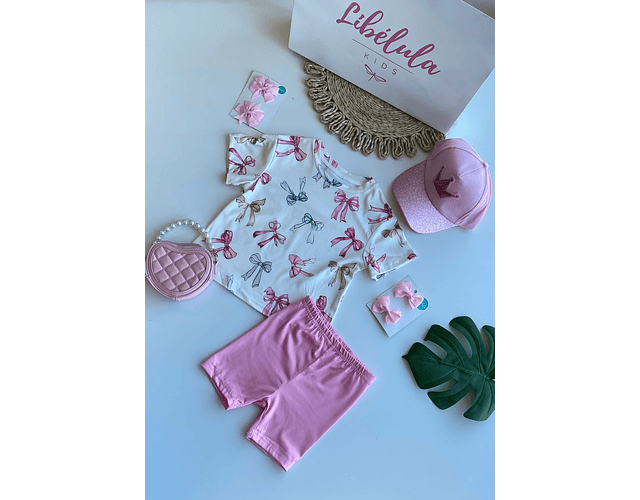 Set algodón coquette short + polera 