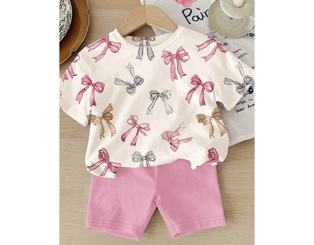 Set algodón coquette short + polera 