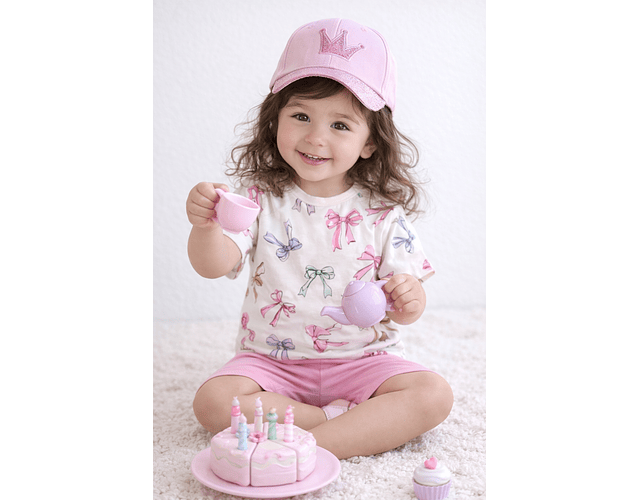 Set algodón coquette short + polera 