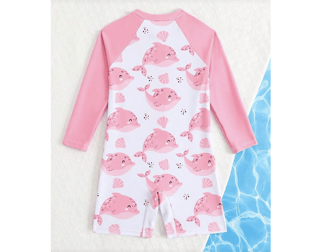 Traje de baño manga larga ballenita 