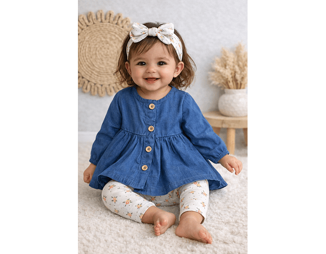 Set algodón 3 piezas Demin 