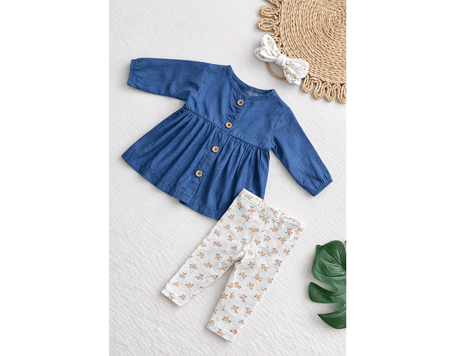 Set algodón 3 piezas Demin 