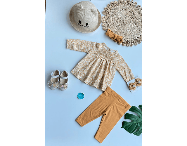 Set algodón 3 piezas mostaza 