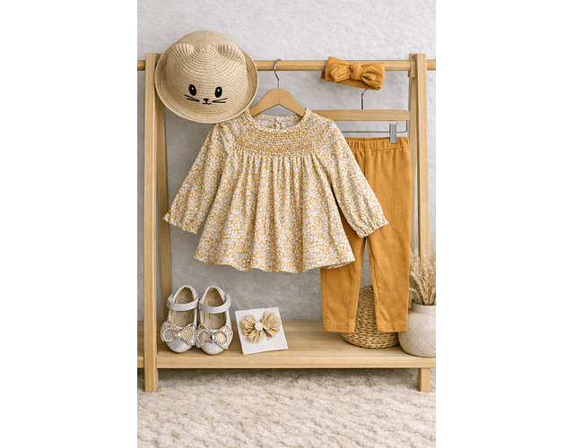 Set algodón 3 piezas mostaza 