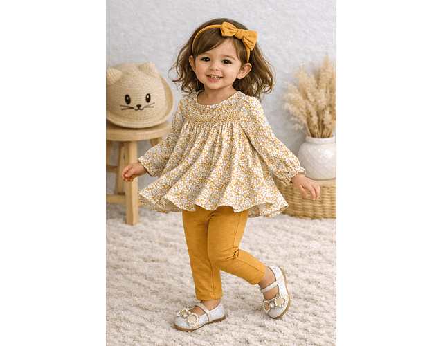 Set algodón 3 piezas mostaza 