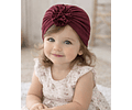Turbante burdeo  algodón