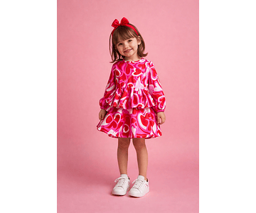 Vestido san Valentín corazones 