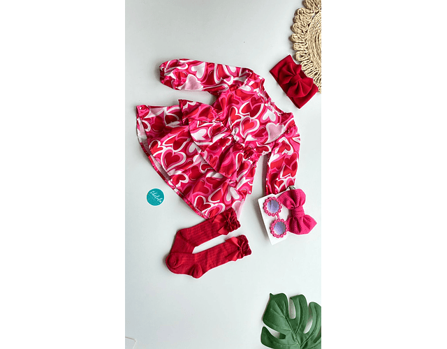 Vestido san Valentín corazones 