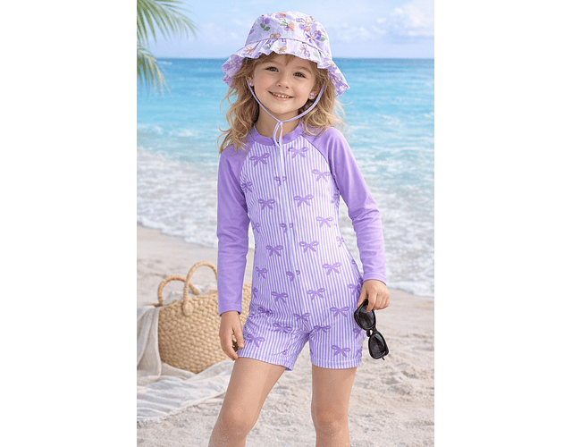 Traje de baño coquette lila 