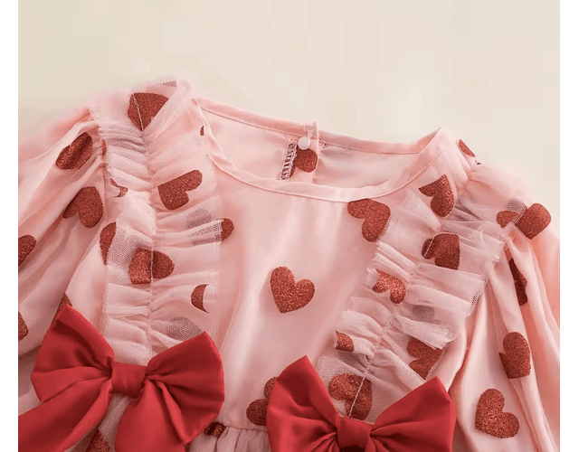 Vestido corazones  san Valentín coquette 