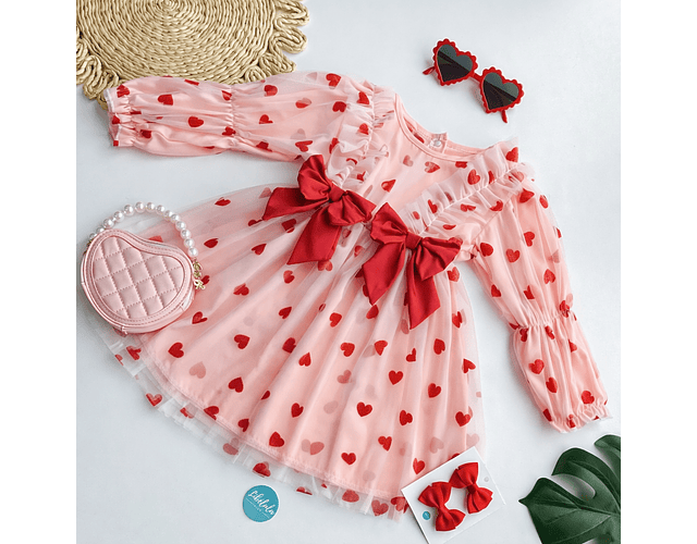 Vestido corazones  san Valentín coquette 