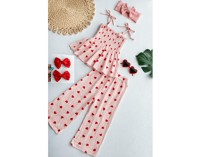 Set pantalón + blusa san Valentín 