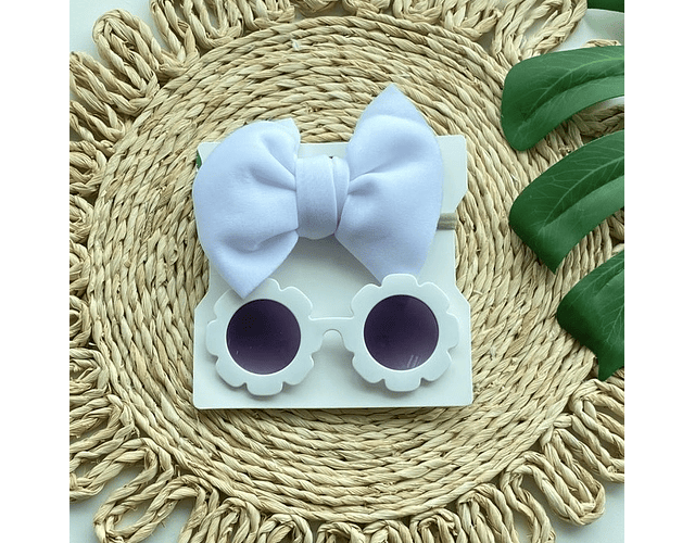 Set lentes flor  + diadema  