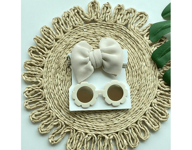 Set lentes flor  + diadema  