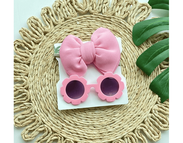 Set lentes flor  + diadema  