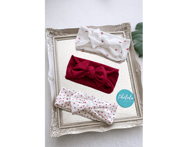 Diademas estampadas algodón san Valentín 