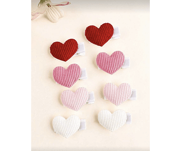 Pack corazones velcro 