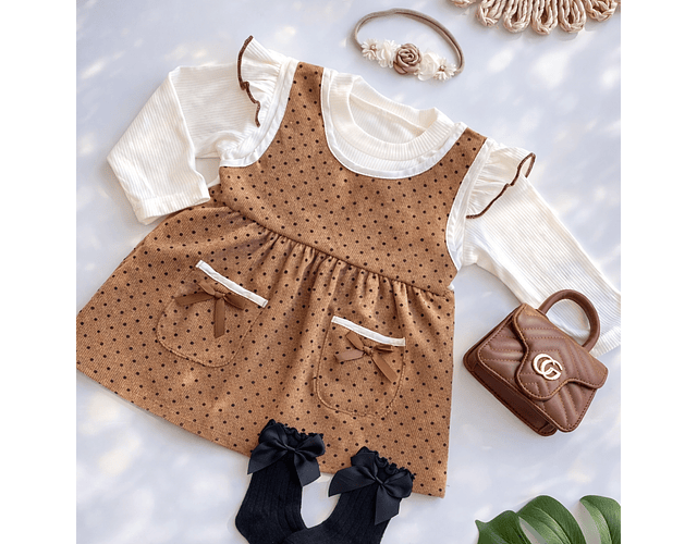 Vestido lunares Cotele vintage 