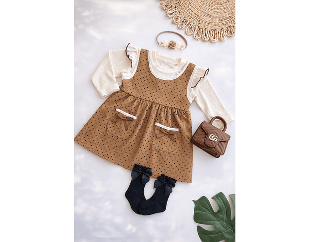 Vestido lunares Cotele vintage 