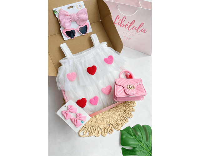 Vestidos Rosie corazones blanco 