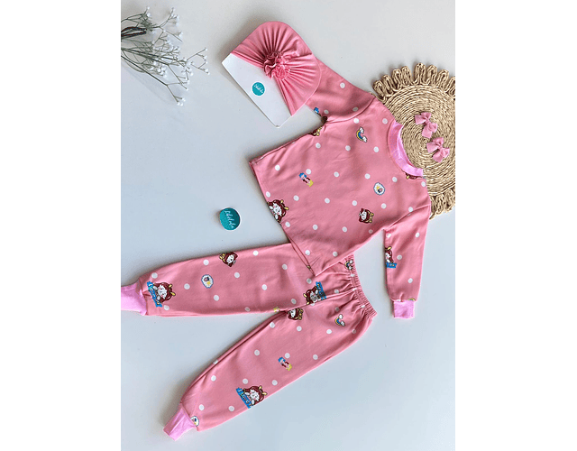 Pijamas niña térmicas micropolar 1 a 8 años 